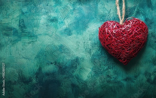 Saint Valentines Day teal background