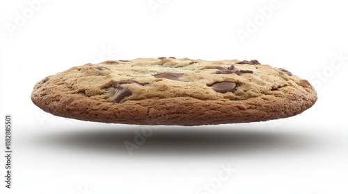 A delicious chocolate chip cookie perfect for ads websites or any project needing a tasty treat. Its realistic detail makes it visually appealing.