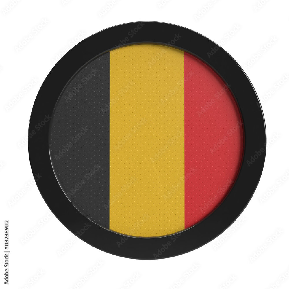 Fototapeta premium 3d shield with the flag of Belgium