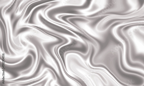 Silver silk texture background design with smooth waves.