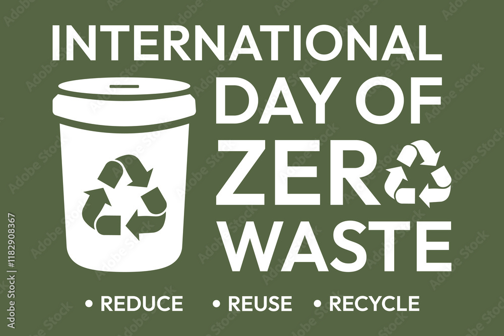 International day of recycling waste recycling and zero waste concept. International day of recycling waste recycling and zero waste concept.