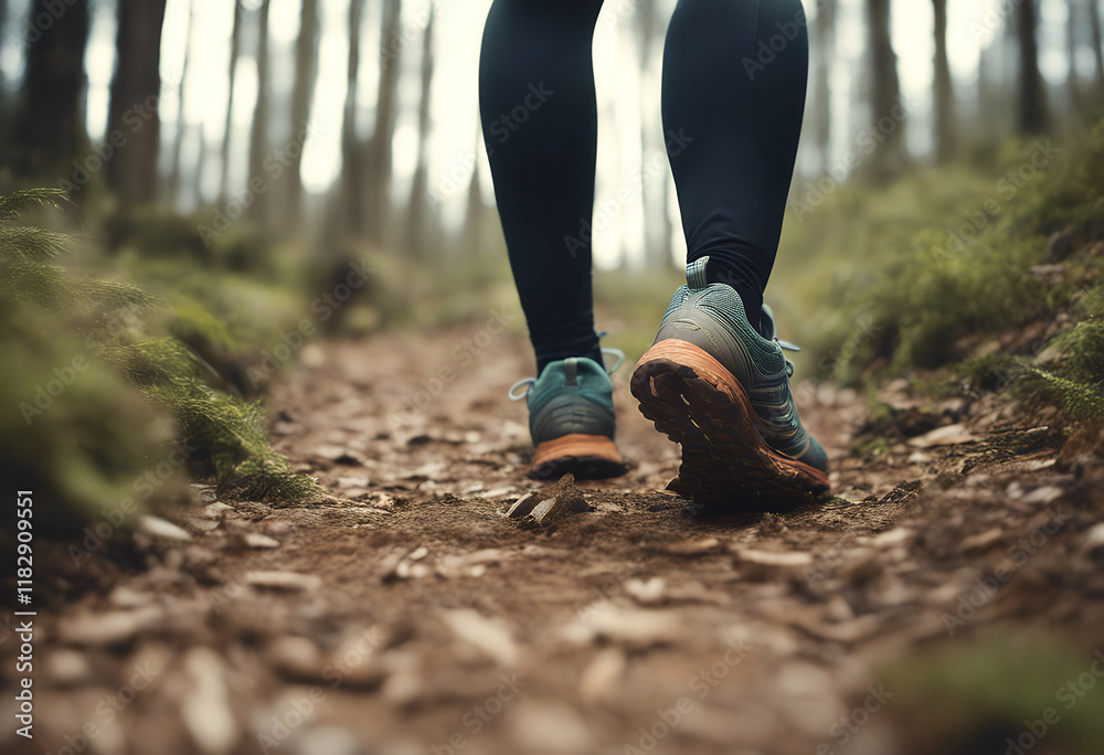 running path shoes lady trail runner forest shoe fitness nature leg exercise lifestyle athlete jogging female woman closeup running path shoes lady trail runner forest shoe fitness nature leg exercise lifestyle athlete jogging female woman closeup