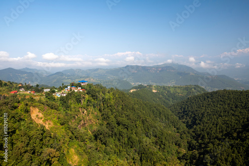 Nepal, view from hillside in Bandipur photo