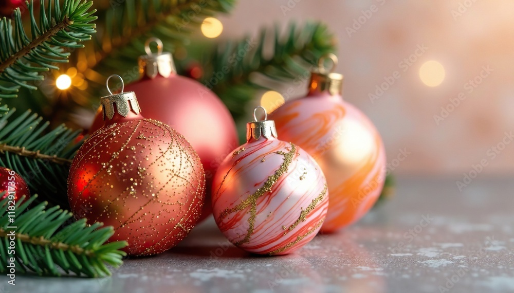 Peach pink orange marbled glass Christmas ornaments, unique ornament, colorful, peacock feathers Peach pink orange marbled glass Christmas ornaments, unique ornament, colorful, peacock feathers