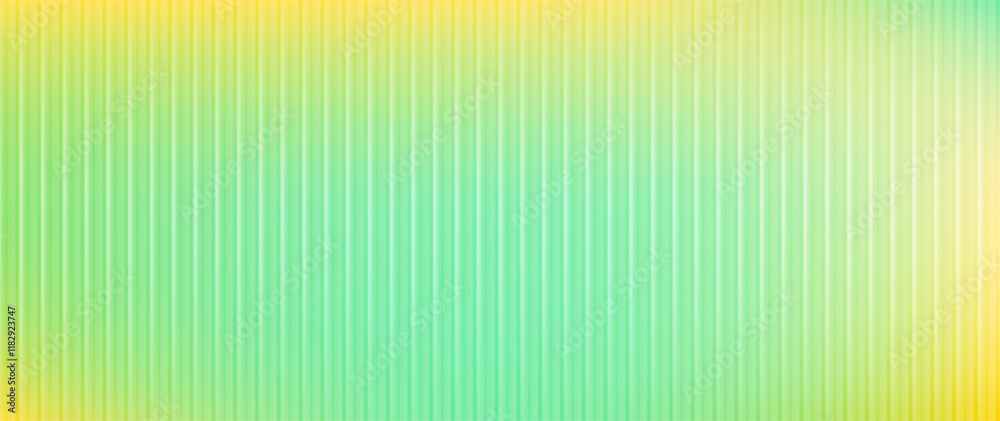 Fototapeta premium Acrylic glass, colorful gradient behind ribbed plastic texture, modern background for product display, blurry scene with polycarbonate surface. Vector illustration.