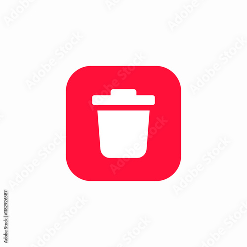 delete bin icon sign vector