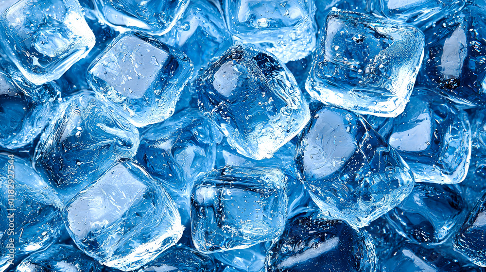 Ice Cubes Texture: A Cold, Crystal Clear Background Ice Cubes Texture: A Cold, Crystal Clear Background