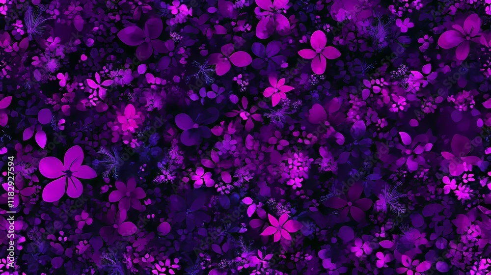 Purple Floral Pattern Seamless Design Background Purple Floral Pattern Seamless Design Background
