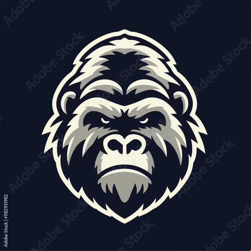 vector illustration of the kingkong animal head logo