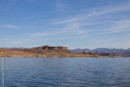 Rock formations along Lake Mead, National Recreation Area