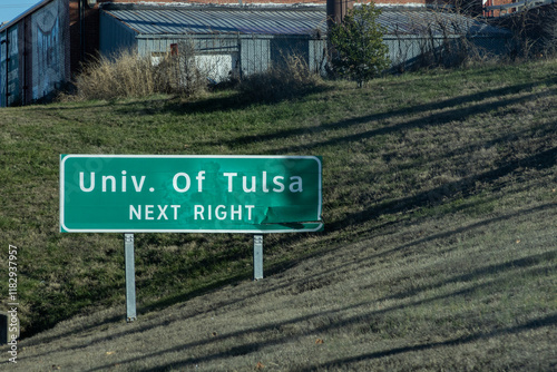 University of Tulsa street sign photo