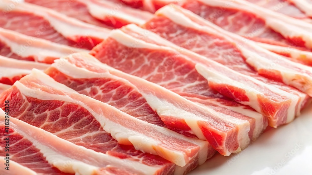 Freshly Sliced Raw Pork Meat Ready for Cooking - High-Resolution Stock Photo Freshly Sliced Raw Pork Meat Ready for Cooking - High-Resolution Stock Photo