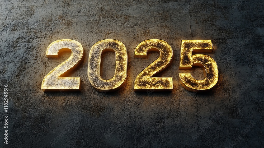 Fototapeta premium Shining 3D Golden 