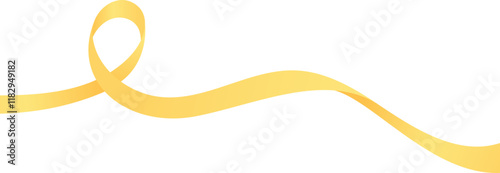golden ribbon cancer awareness vector illustration