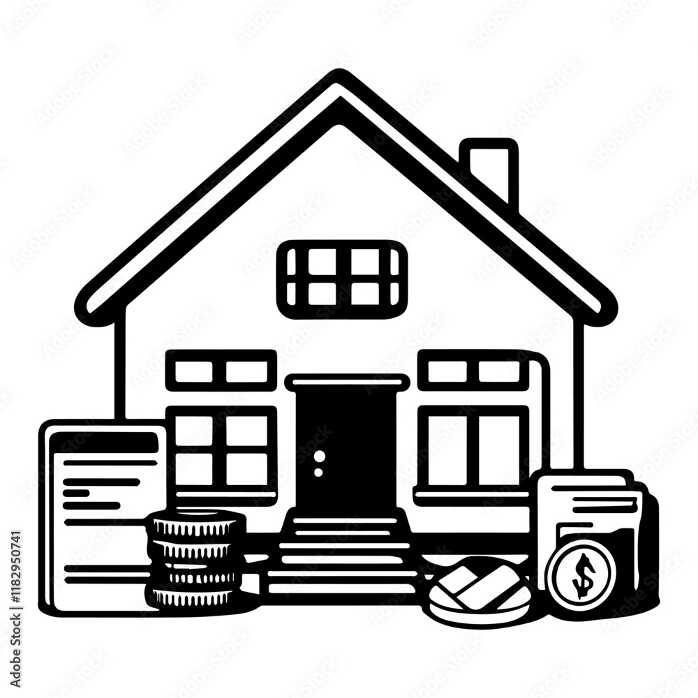 Loan interest rate editable stroke outline icon Loan interest rate editable stroke outline icon