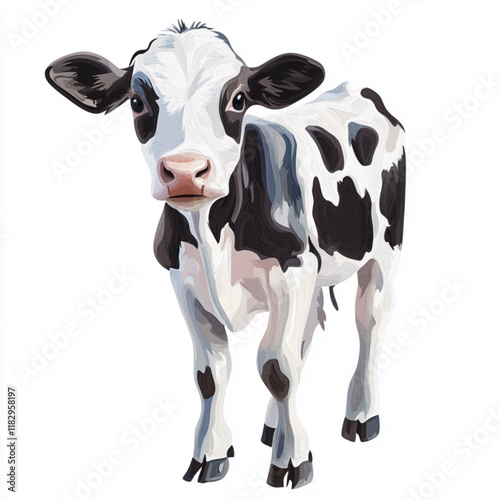 cow isolated on white