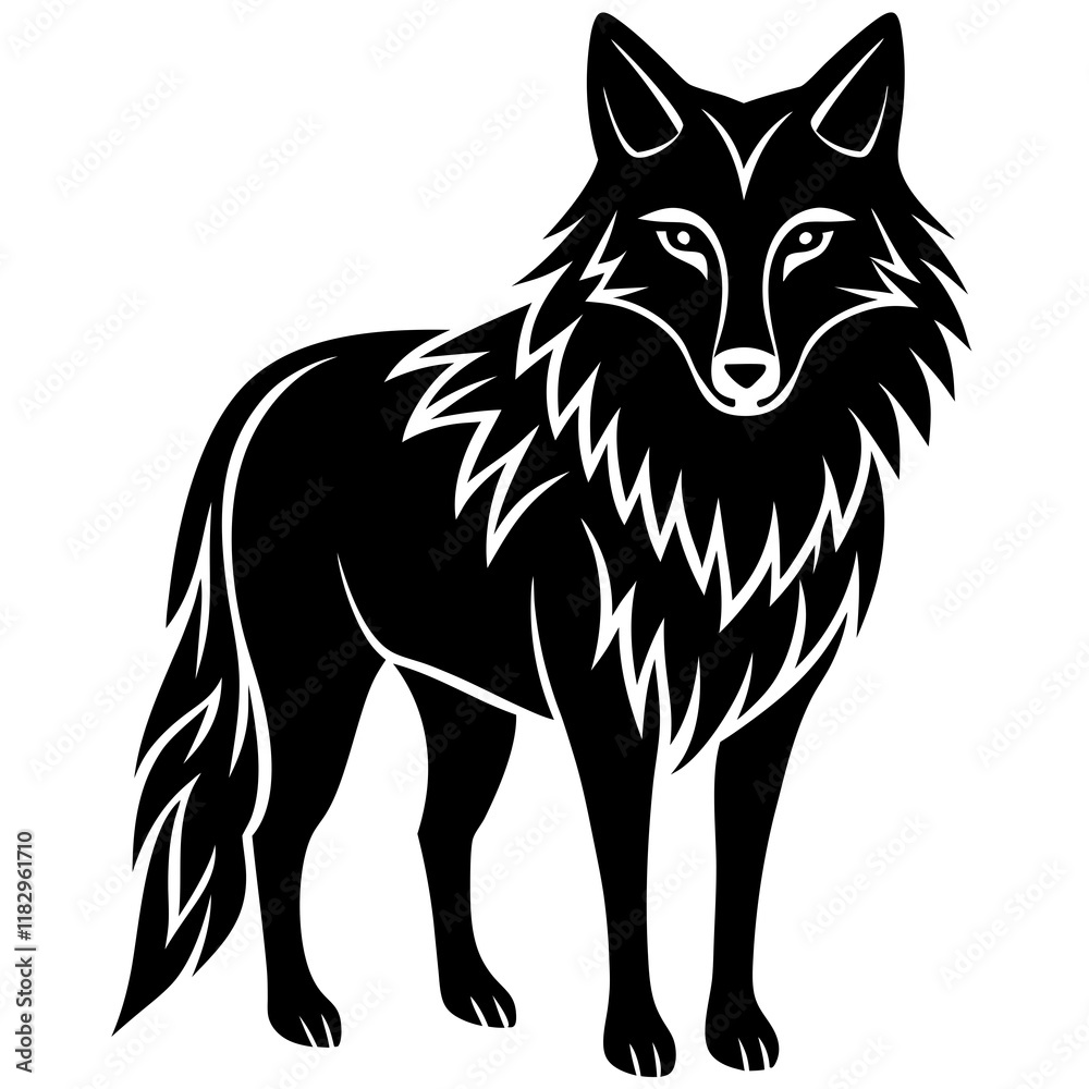 Obraz premium wolf vinyl vector illustration