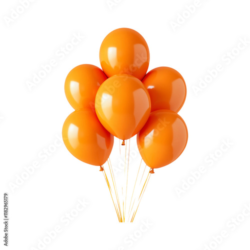 Wallpaper Mural Bright Orange Balloons on Transparent Background Torontodigital.ca