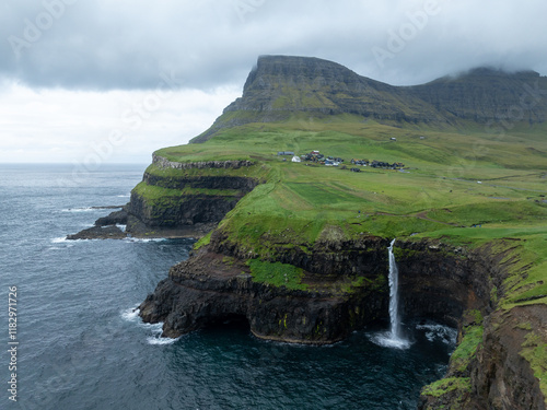 Mulafossur Waterfall - Faroe Islands photo