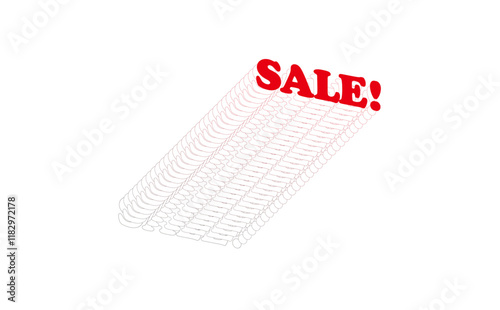 SALE（セール）をアピールする、3Dのグラフィック素材