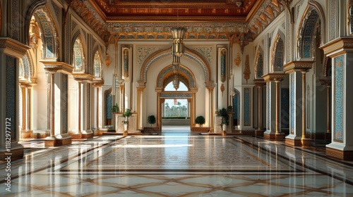 Opulent Palace Interior: A Glimpse into Arabian Grandeur