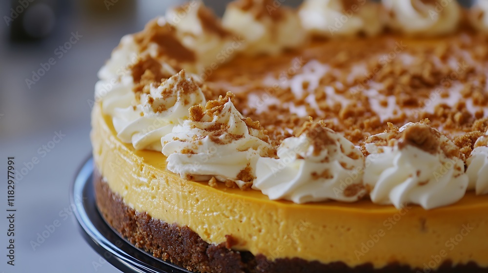 Pumpkin cheesecake with a ginger snap crust Pumpkin cheesecake with a ginger snap crust