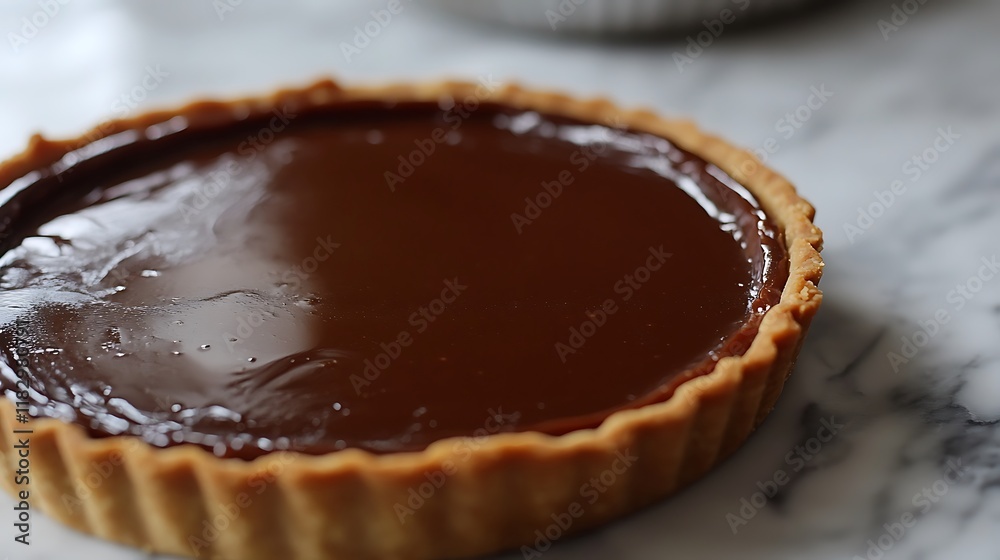 Rich chocolate caramel tart with a buttery crust Rich chocolate caramel tart with a buttery crust