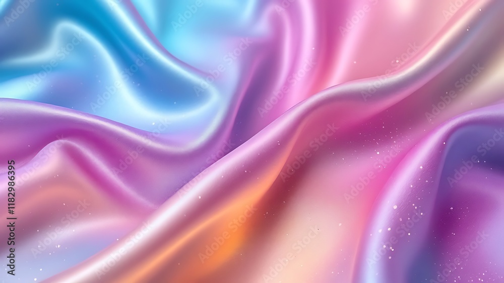 Close-up of vibrant, iridescent fabric with colorful waves and digital dot patterns, evoking a futuristic and abstract design. Close-up of vibrant, iridescent fabric with colorful waves and digital dot patterns, evoking a futuristic and abstract design.