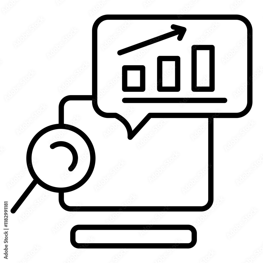 Modern analytic lineal icon depicting data visualization elements like charts and graphs. Ideal for dashboards, reports, or business tools, representing analysis, performance, and insights. Modern analytic lineal icon depicting data visualization elements like charts and graphs. Ideal for dashboards, reports, or business tools, representing analysis, performance, and insights.