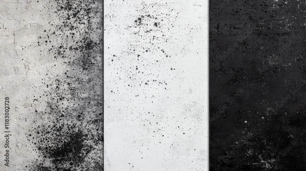 Obraz premium Textured concrete panels in monochrome shades