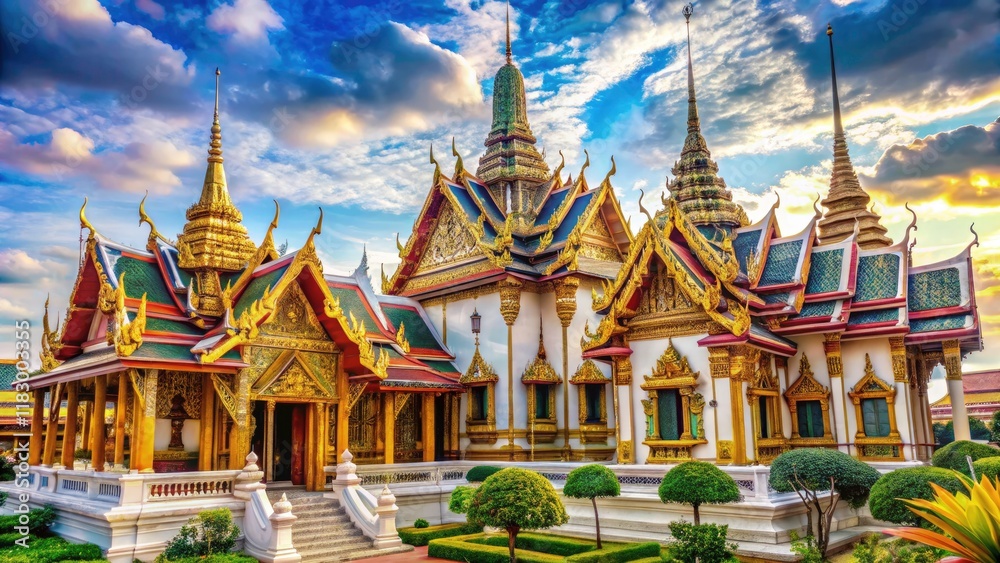 Fototapeta premium Explore the Grand Palace's breathtaking interior: stunning 4K photography captures royal architectural wonders.