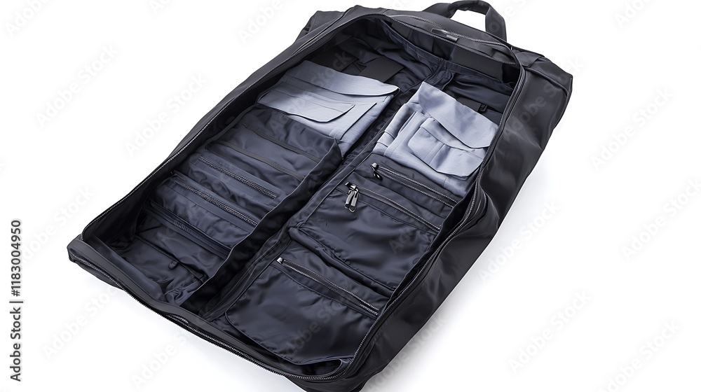 A black suitcase with a white background A black suitcase with a white background