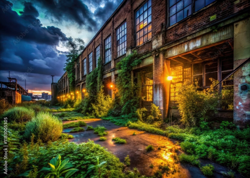 Gritty, post-apocalyptic urban exploration reveals haunting desolation, ominous shadows, and threatening decay. Gritty, post-apocalyptic urban exploration reveals haunting desolation, ominous shadows, and threatening decay.