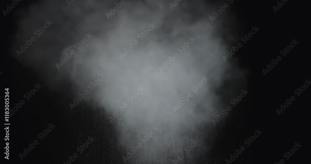 4K VFX Element practical atmospheric smoke. Abstract dense haze mist smoke cloud. Smoke in slow-motion floating through space against black. Mist effect. Fog effect. Haze and vapor action element. 4K VFX Element practical atmospheric smoke. Abstract dense haze mist smoke cloud. Smoke in slow-motion floating through space against black. Mist effect. Fog effect. Haze and vapor action element.