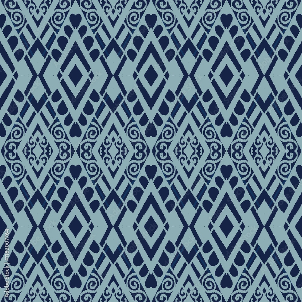ikat pattern flower damask ethnic boho American ikat texture tribal geometric background mandalas
