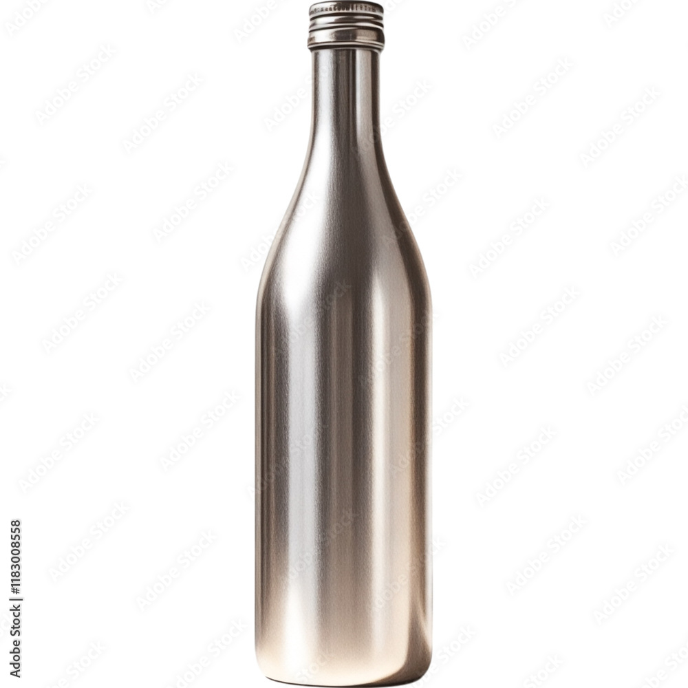 Silver Metallic Bottle Silver Metallic Bottle