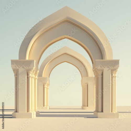 a simple plain islamic arc 3D