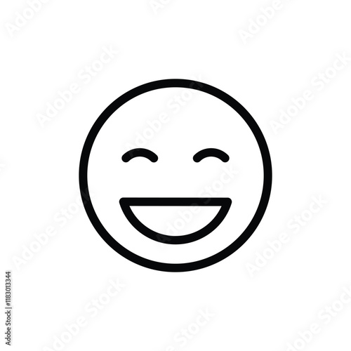 laughing face with closing eyes emoticon outline emoji