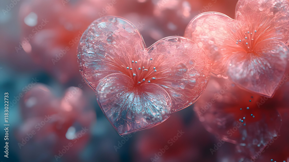 Abstract 3D Flower Heart Illustration Abstract 3D Flower Heart Illustration
