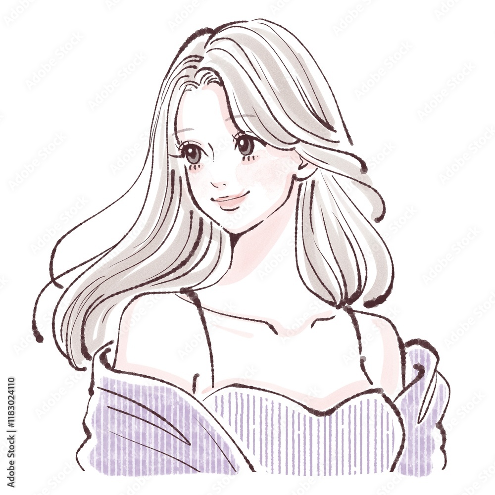 女性・女の子のイラスト素材 女性・女の子のイラスト素材