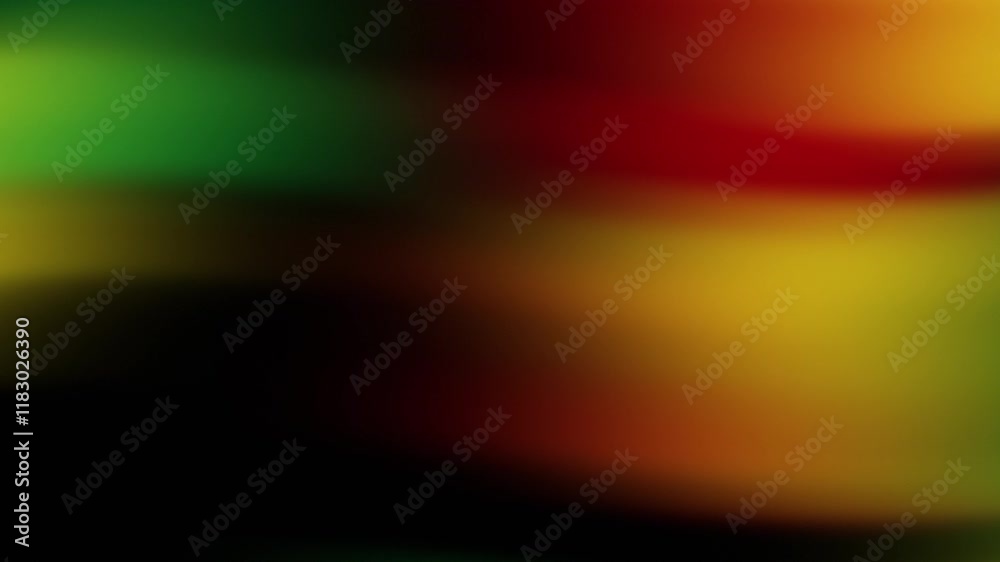 Abstract background featuring red, green, yellow, and black blurred horizontal animations