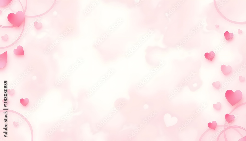 Valentine pink Abstract Background with heart and rose ornament Generated by Ai Valentine pink Abstract Background with heart and rose ornament Generated by Ai
