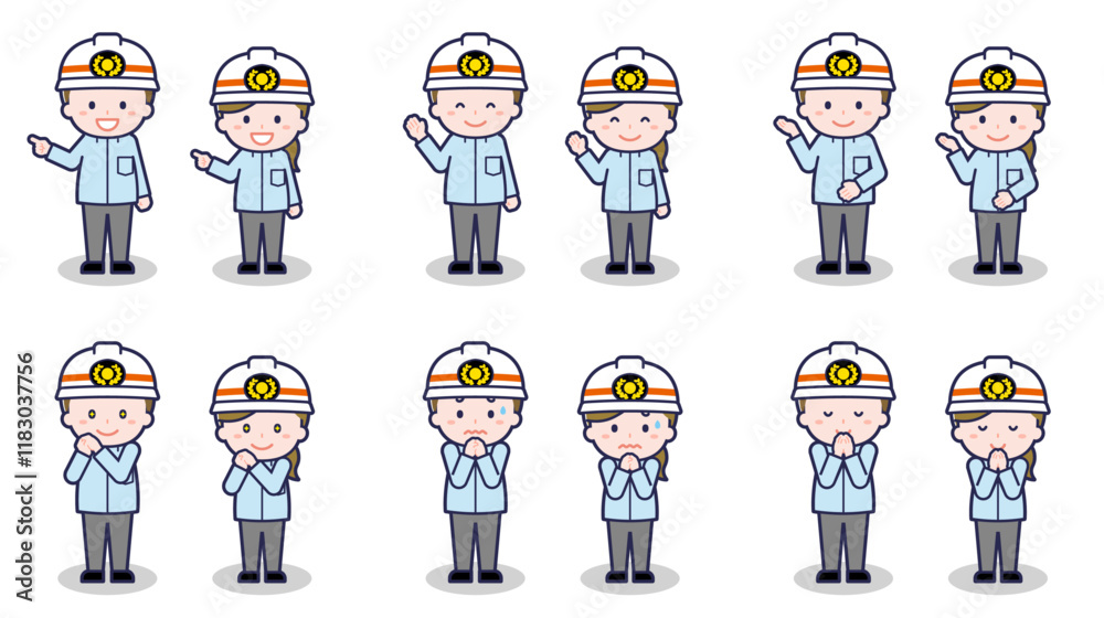 救急隊員の男女 04