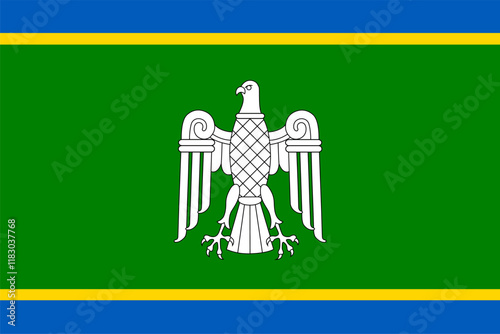 Flag of Chernivtsi Oblast, Ukraine, Vector illustration