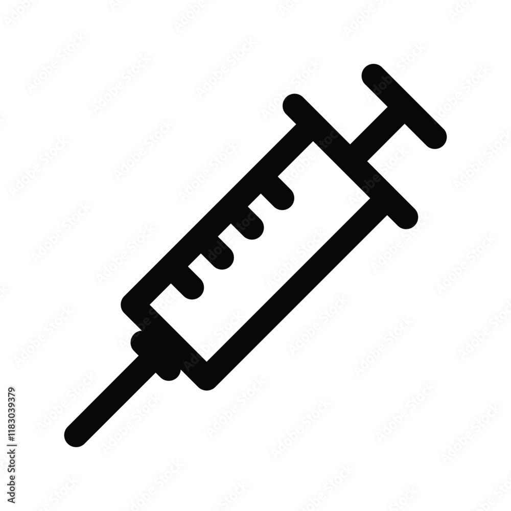 Syringe Icon Vector. Doctors often use syringes to prevent and treat malignant diseases. Syringe Icon Vector. Doctors often use syringes to prevent and treat malignant diseases.