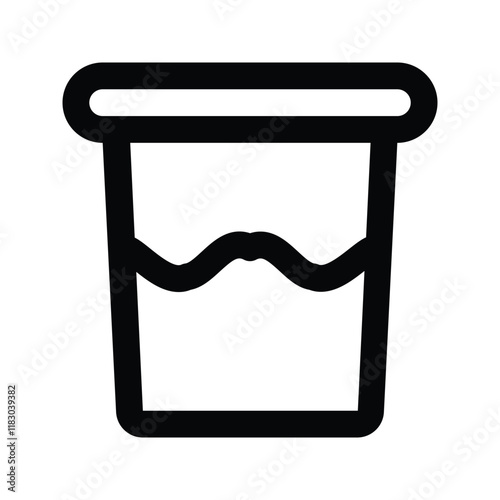 Urine test line outline icon