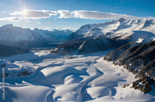 雪山の麓 photo