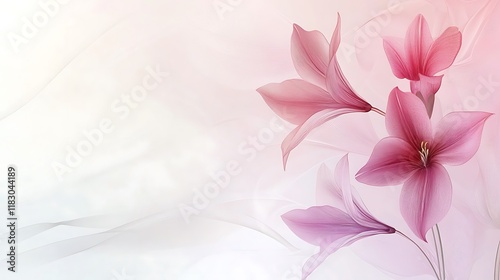 Delicate Pink Flowers on a Soft Background