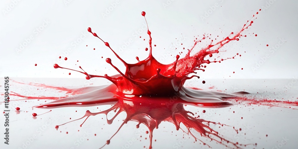 Minimalist Red Blood Splash: Abstract Art Photography Minimalist Red Blood Splash: Abstract Art Photography