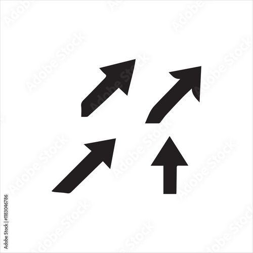 black and white arrows